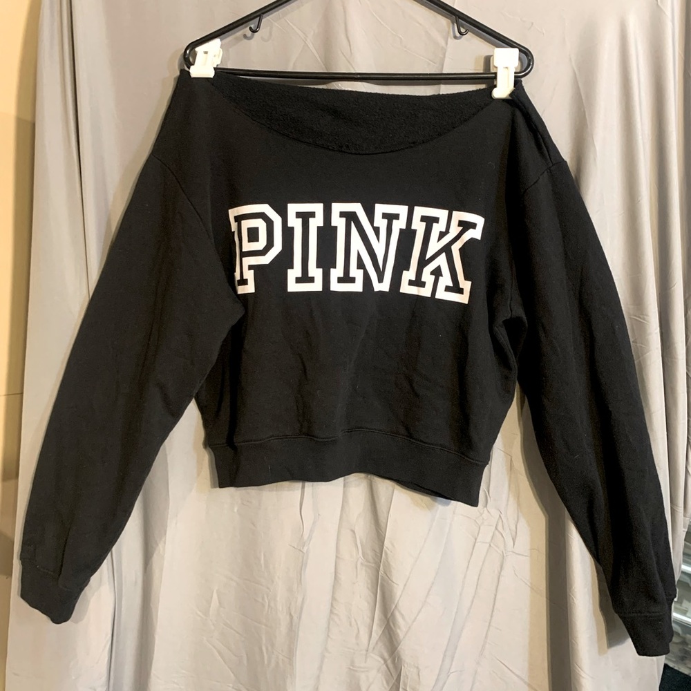 Victorias Secret Pink Black and white Sweat Shirt